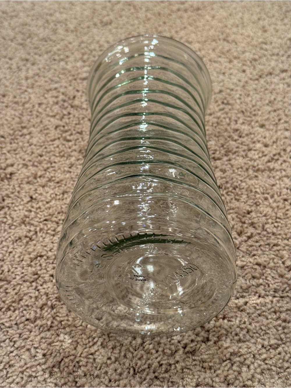 9.5” Rippled Glass Vase - Picture 2 of 5
